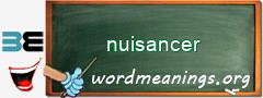 WordMeaning blackboard for nuisancer
